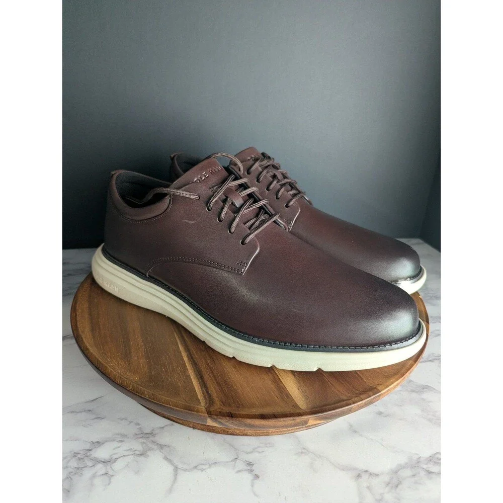 Men Cole Haan Grand+ Ultra Oxford Brown Lace Up Leather Shoe Size 12 C42675